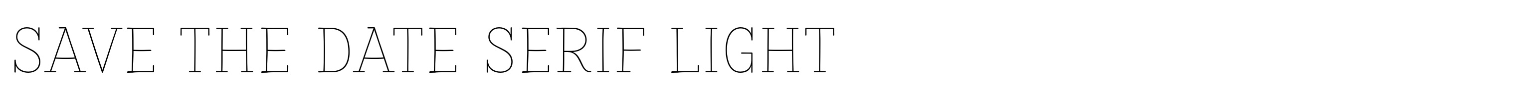 Save The Date Serif Light